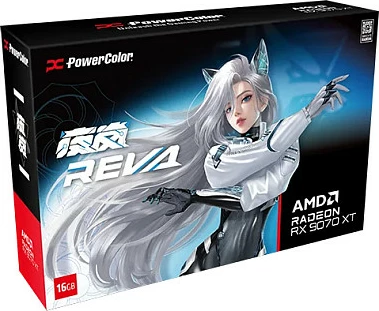 Kartelë grafike PowerColor Radeon RX 9070 XT Hellhound REVA, 16GB GDDR6, 256-bit, PCIe 5.0, e bardhë