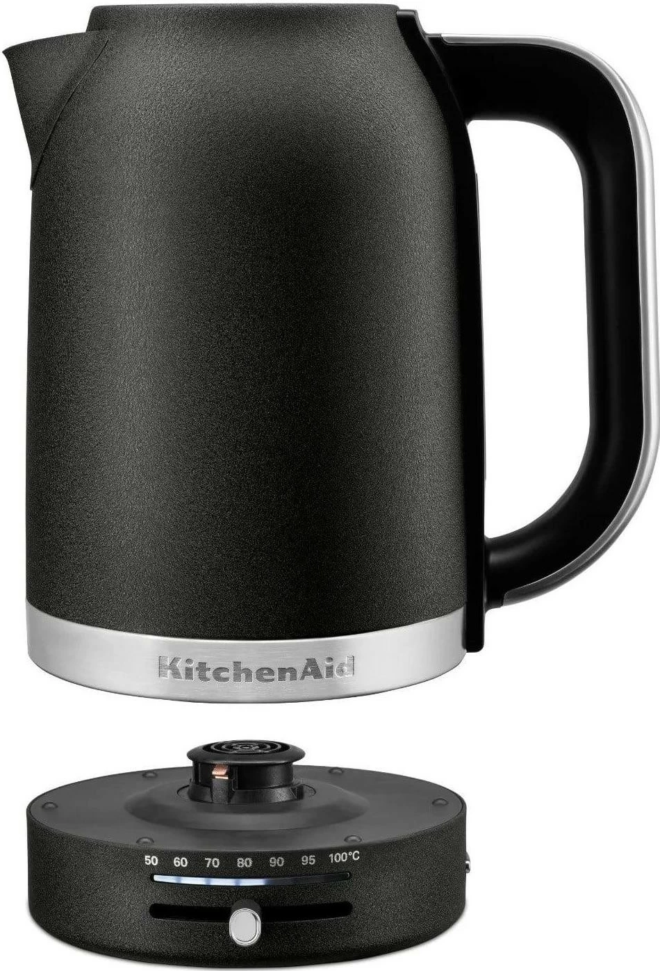 Çajnik elektrik KitchenAid 5KEK1701E, 1.7L, 2400W, kontroll temperature 50-100°C, gri-zi