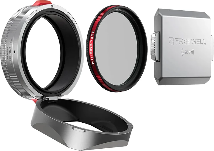 Mbrojtëse dielli aparati, Freewell, FW-FU-XSR, CPL/Black Mist 49mm për Fuji X100 Series, argjendtë, set