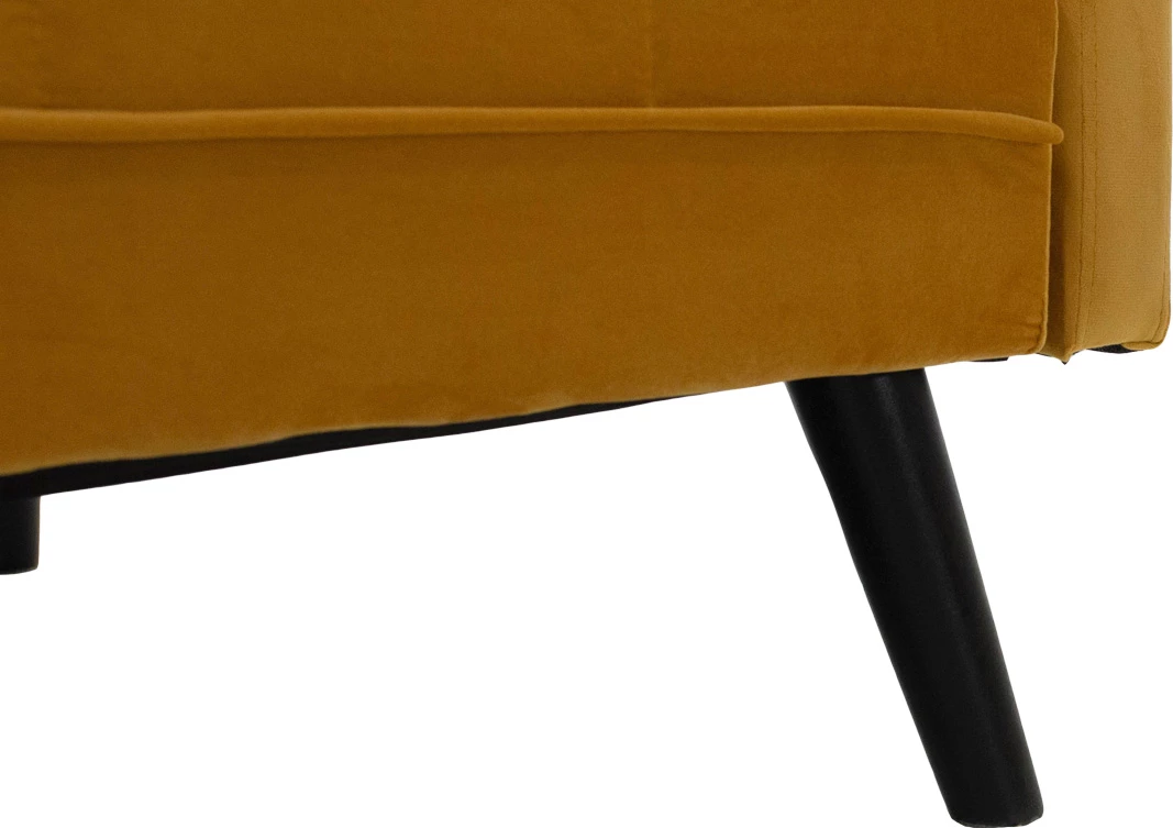 Divan - krevat Dream me stol kadife ngjyrë e verdhë 209x157x80cm