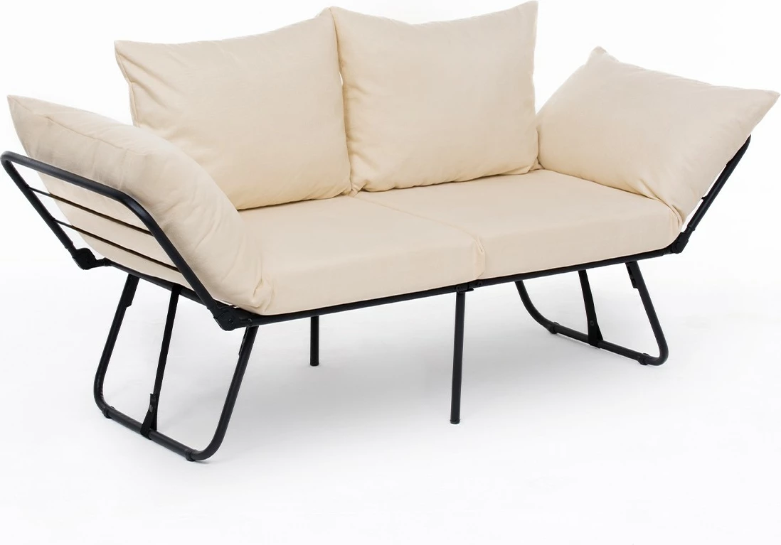 Divan-krevat dy ulëshe, Atelier del Sofa, Viper, ngjyrë krem e çelët