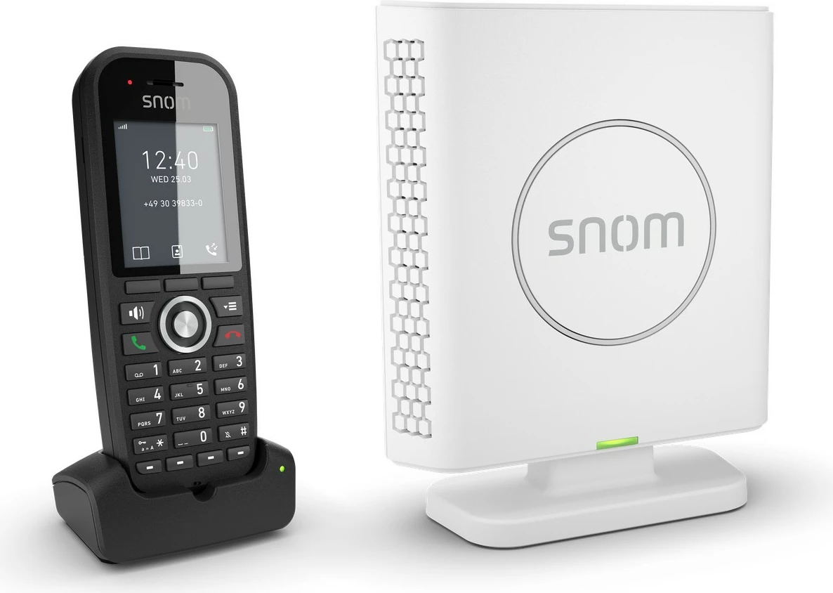 Telefon DECT Snom M430, Handset pa tela, Speakerphone, 100 kontakte, Caller ID, Zi, Bardhë