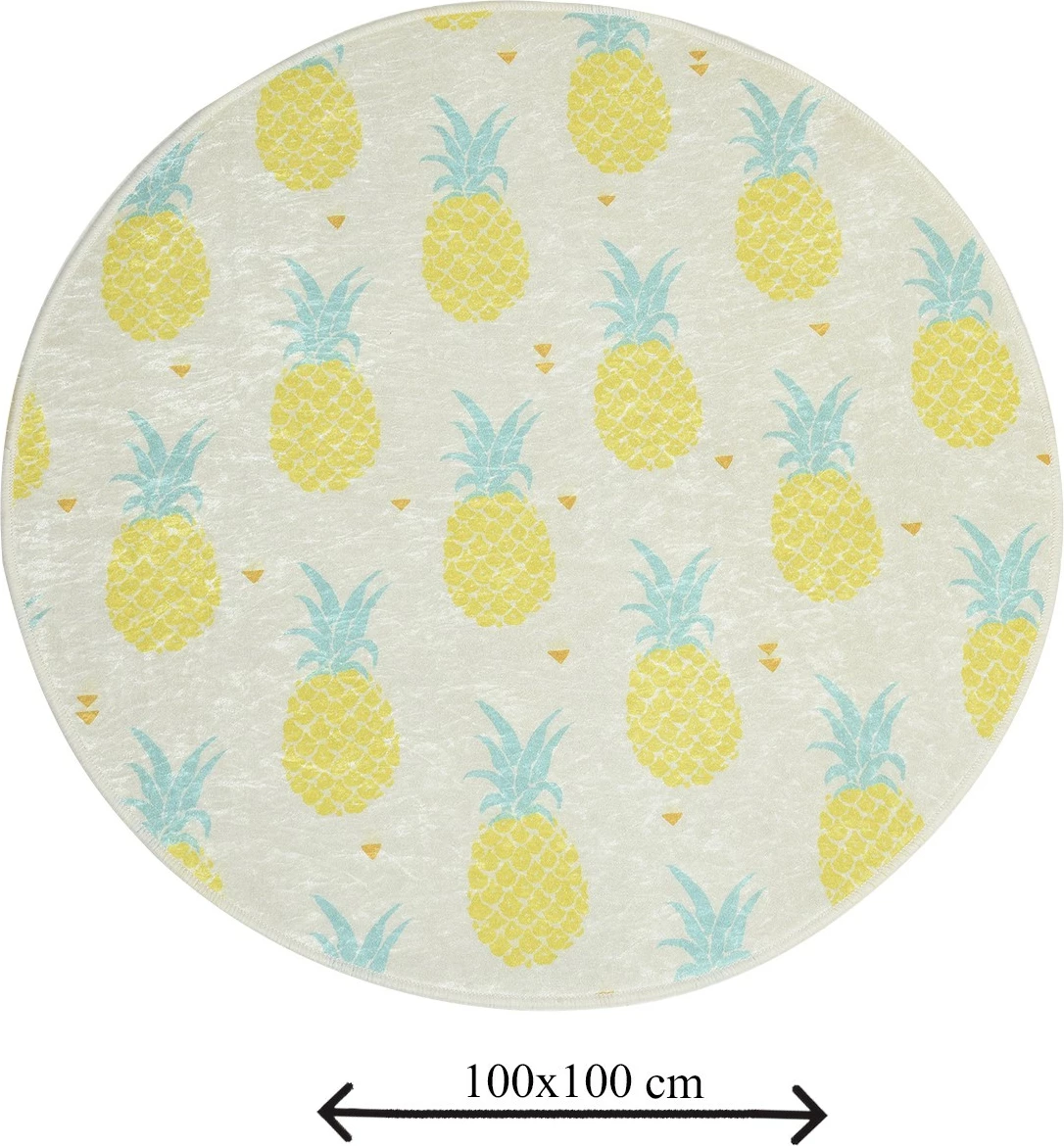 Tapet për banjo Mijölnir, model ananas, Djt Cap, shumëngjyrësh, 100cm