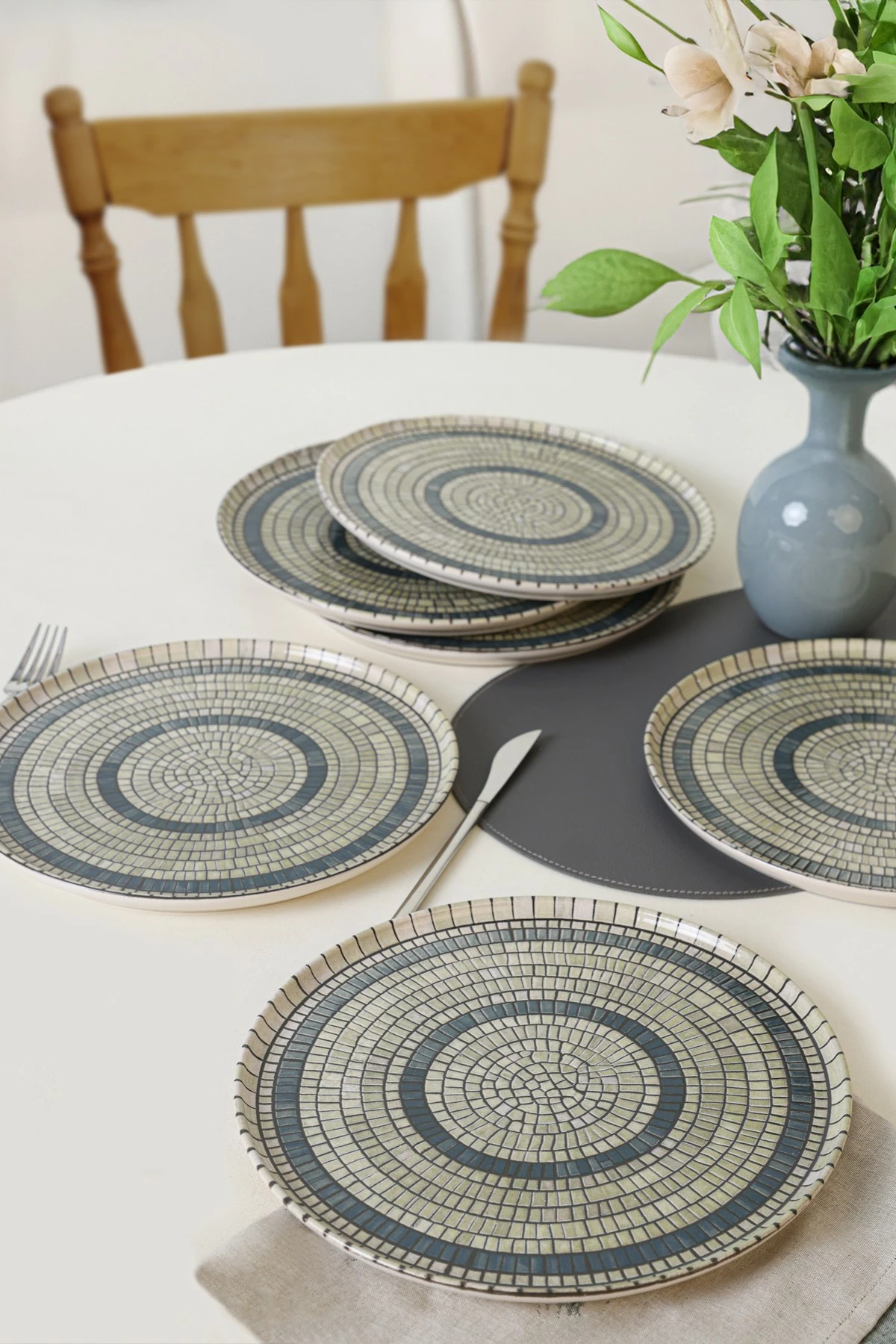 Set pjatash (6 copë), Hermia Concept, krem, X00017441
