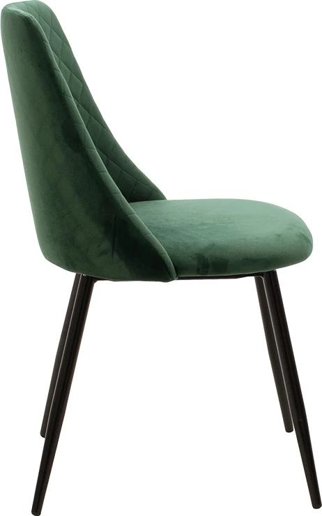 Karrige Giselle kadife e gjelbër-këmbë e zezë