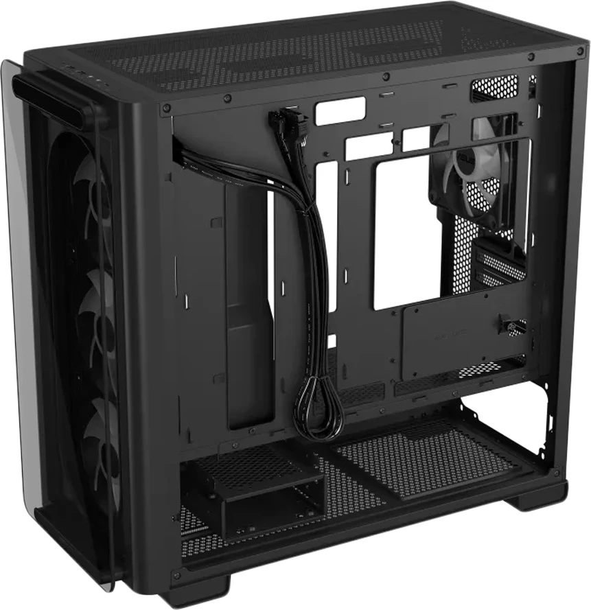 Kasë ASUS A23 PLUS microATX Mini Tower, tempered glass, 4x ARGB fanë, e zezë