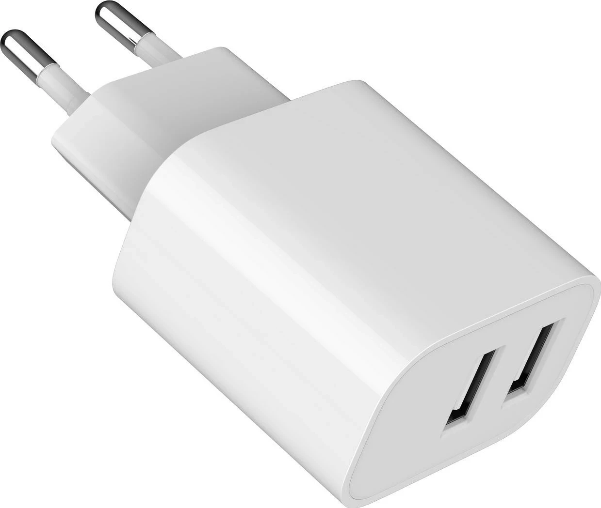 Karikues Gembird 2 x USB-A, 5V 2.4 A, i bardhë