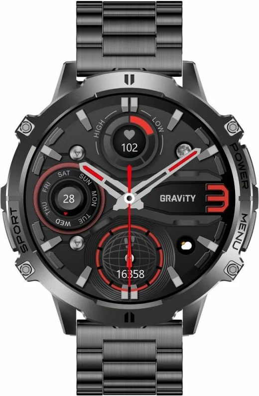 Smartwatch Gravity GT42-2, rrip i zi + byzylyk