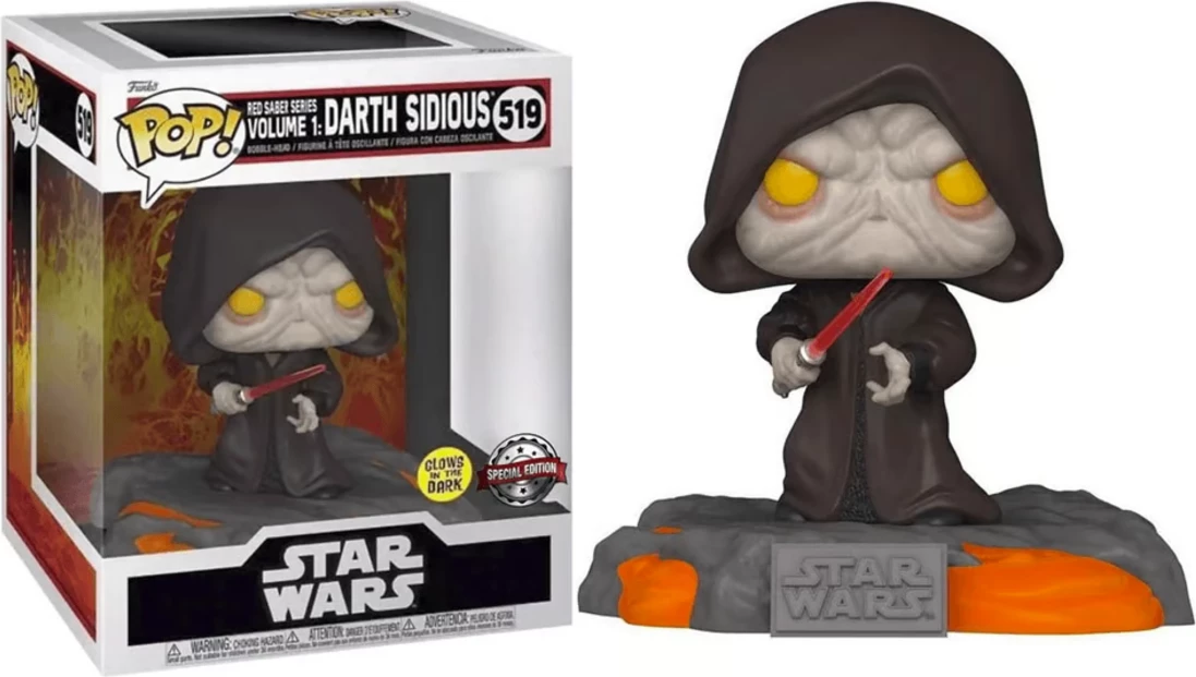 Figurinë koleksionuese Funko POP! Deluxe Funko Star Wars Darth Sidious (GW)(SP), vinyl, e zezë
