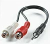 Kabllo audio VALUE 3.5mm në 2x RCA (Cinch), 0.2m, e zezë