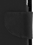 Mbështjellës HAVANA Fancy Diary për Nokia 3.4, flip cover me rrip magnetik dhe xhepa për karta, i zi