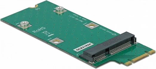 Adapter DeLOCK M.2 Key B+M në Mini PCIe Slot (PCIe/USB), i gjelbër