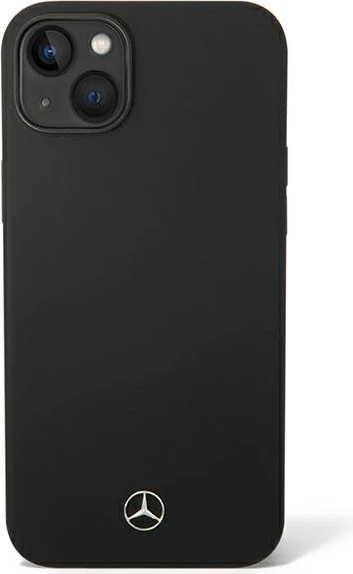 Mbështjellës Mercedes Silicone Line për iPhone 14 Plus, i zi