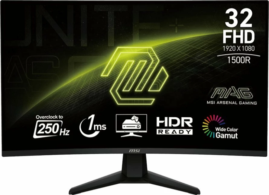 Monitor gaming MSI MAG 32C6X 31.5\" FHD 250Hz 1ms i lakuar, i zi