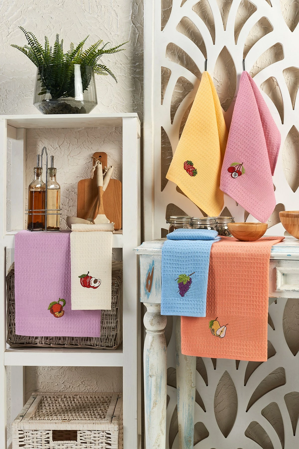 Set peshqirësh kuzhine (6 copë), Mijölnir, fruta, shumëngjyrësh