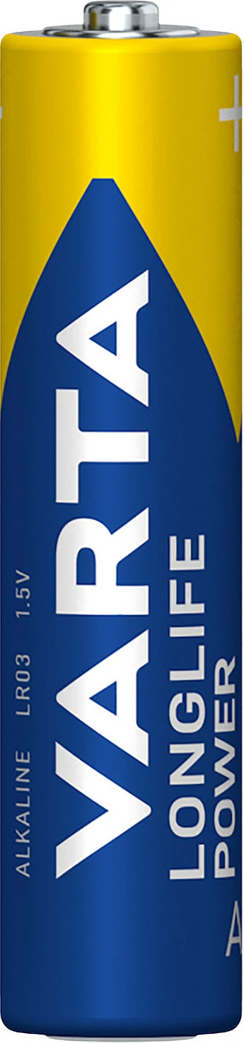 Bateri VARTA Longlife Power 4903/4B, AAA Alkaline 1.5V, 4 copë, blu/ari