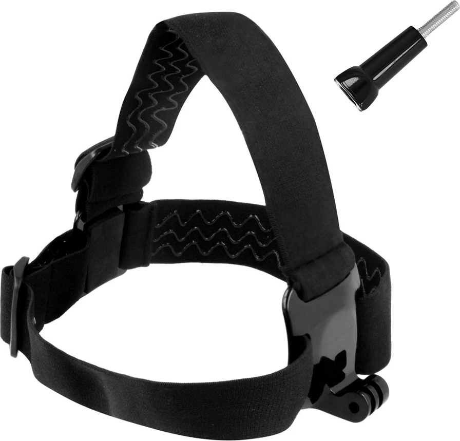 Mbajtëse koke për kamera aksioni, Hurtel, për GoPro/DJI Osmo Action/EKEN/SJCam/Insta360, me vidë të gjatë montimi, e zezë, set 2 copë
