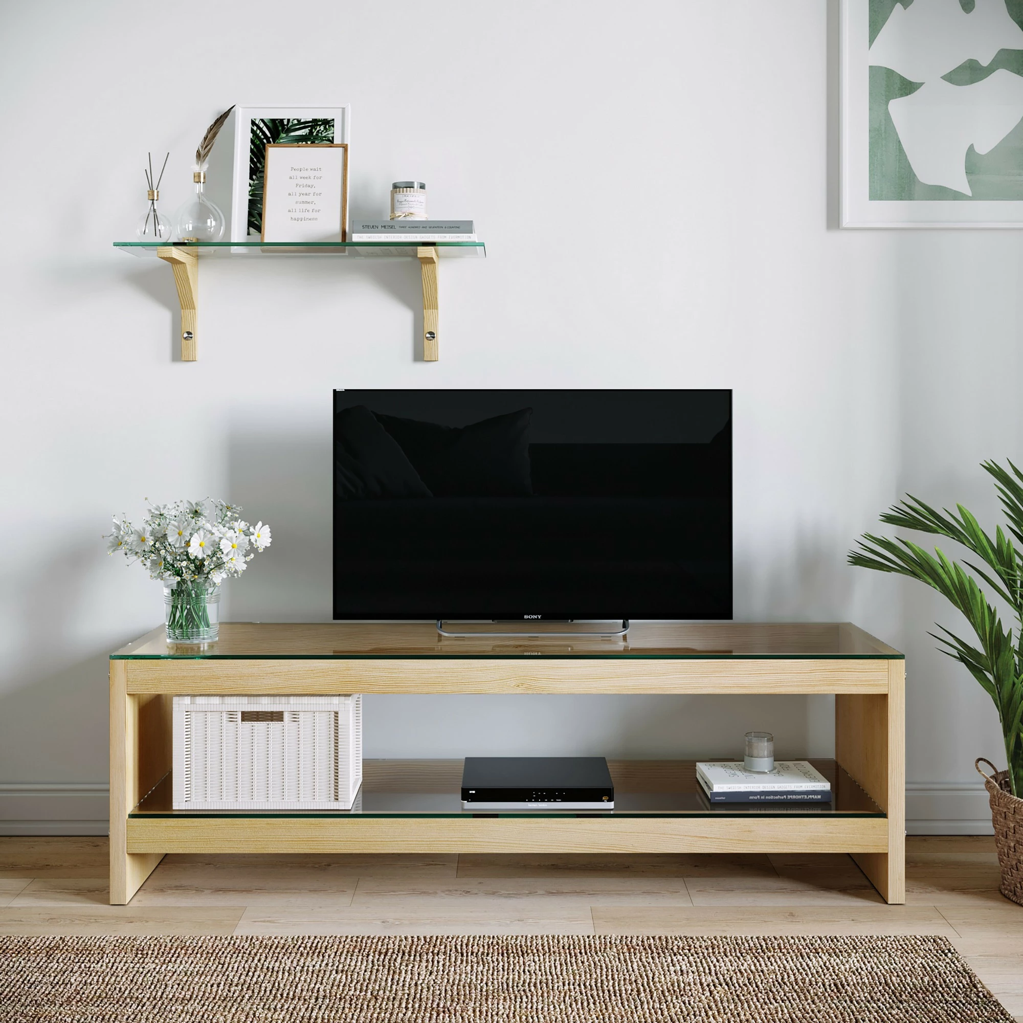 Komodë TV Skye Decor, ngjyrë lisi, TV302