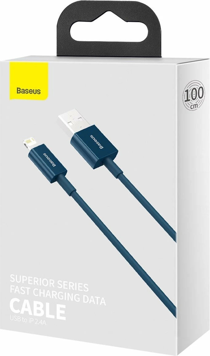 Kabllo Baseus CALYS-A03 USB në Lightning, 1m, Blu