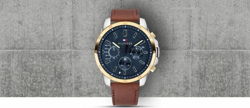 Orë dore për meshkuj Tommy Hilfiger, kafe