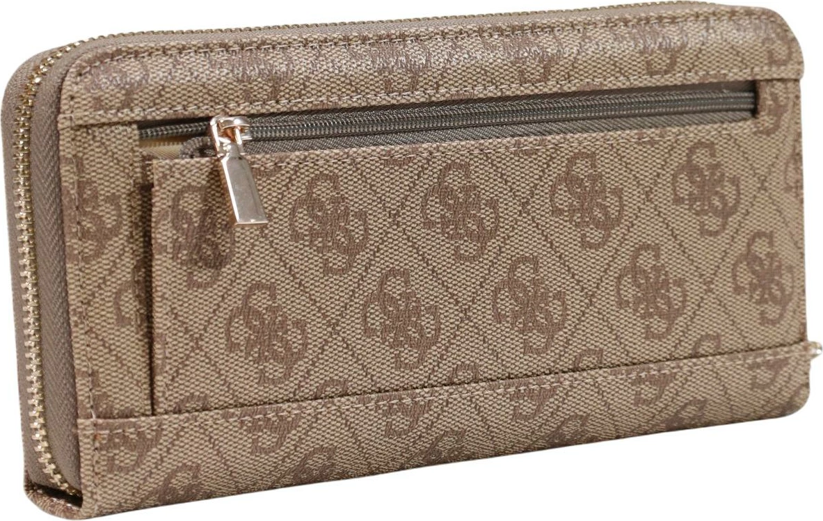 Portofol për femra Guess Coleen Logo SML Zip, latte