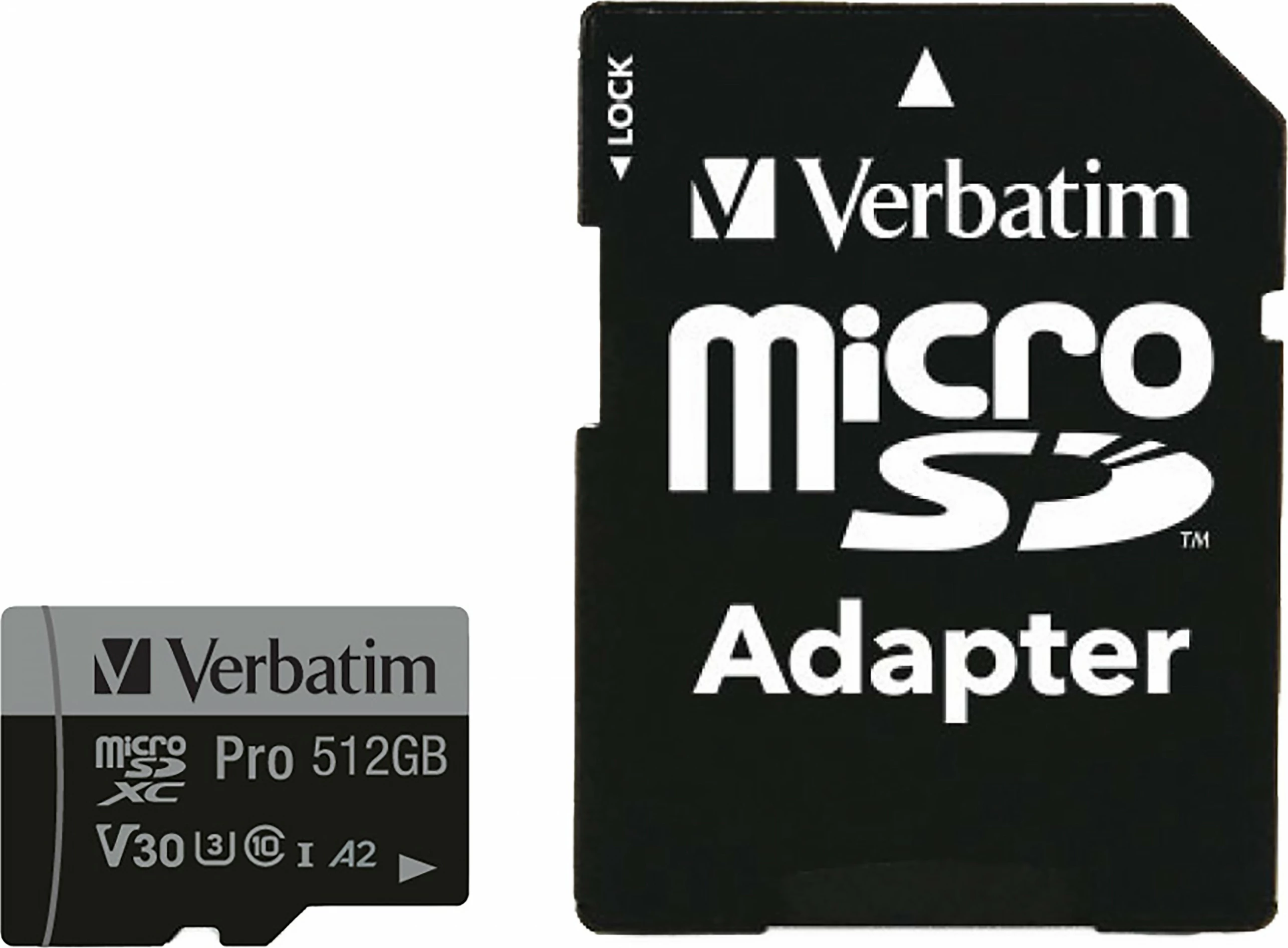 Kartelë Micro SDXC Verbatim Pro U3 512GB, e zezë