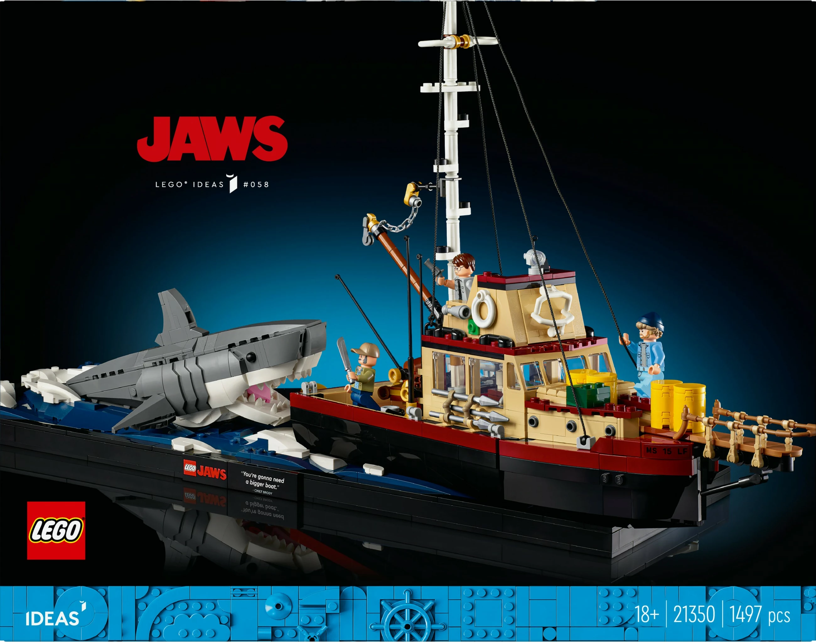 Set LEGO Ideas 21350 Jaws, 1497 copa