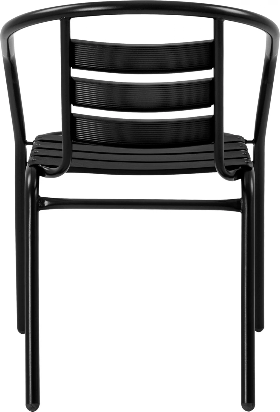 Karrige Laura metalike e zezë me feta alumini FH5037.03 54x59x73cm