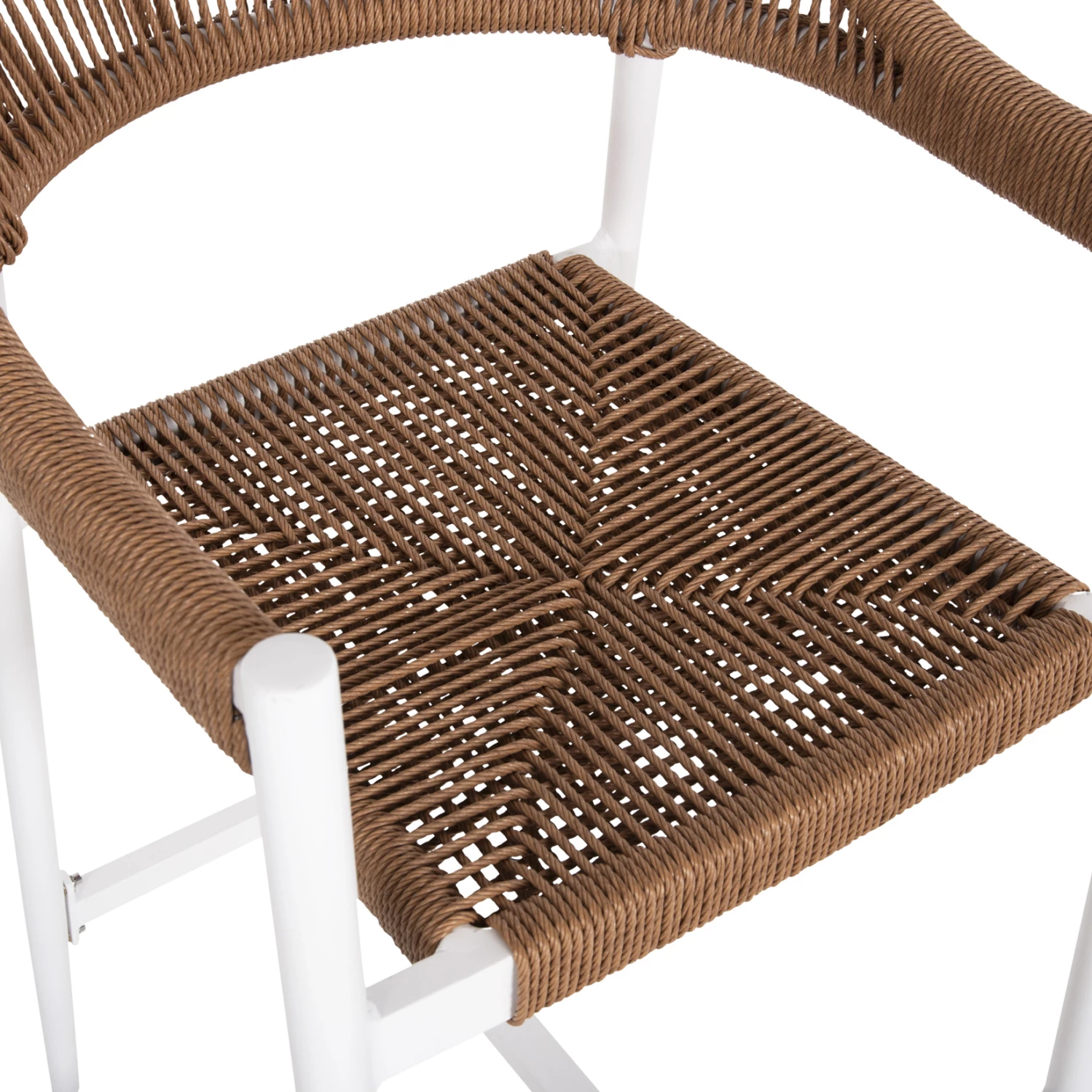 Karrige për bar alumini GREGG FH5788.11, e bardhë-rërë bezhë sintetike, 55x57x106H cm