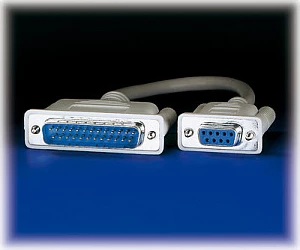 Kabllo modem ROLINE DB9F - DB25M, 6 m, gri