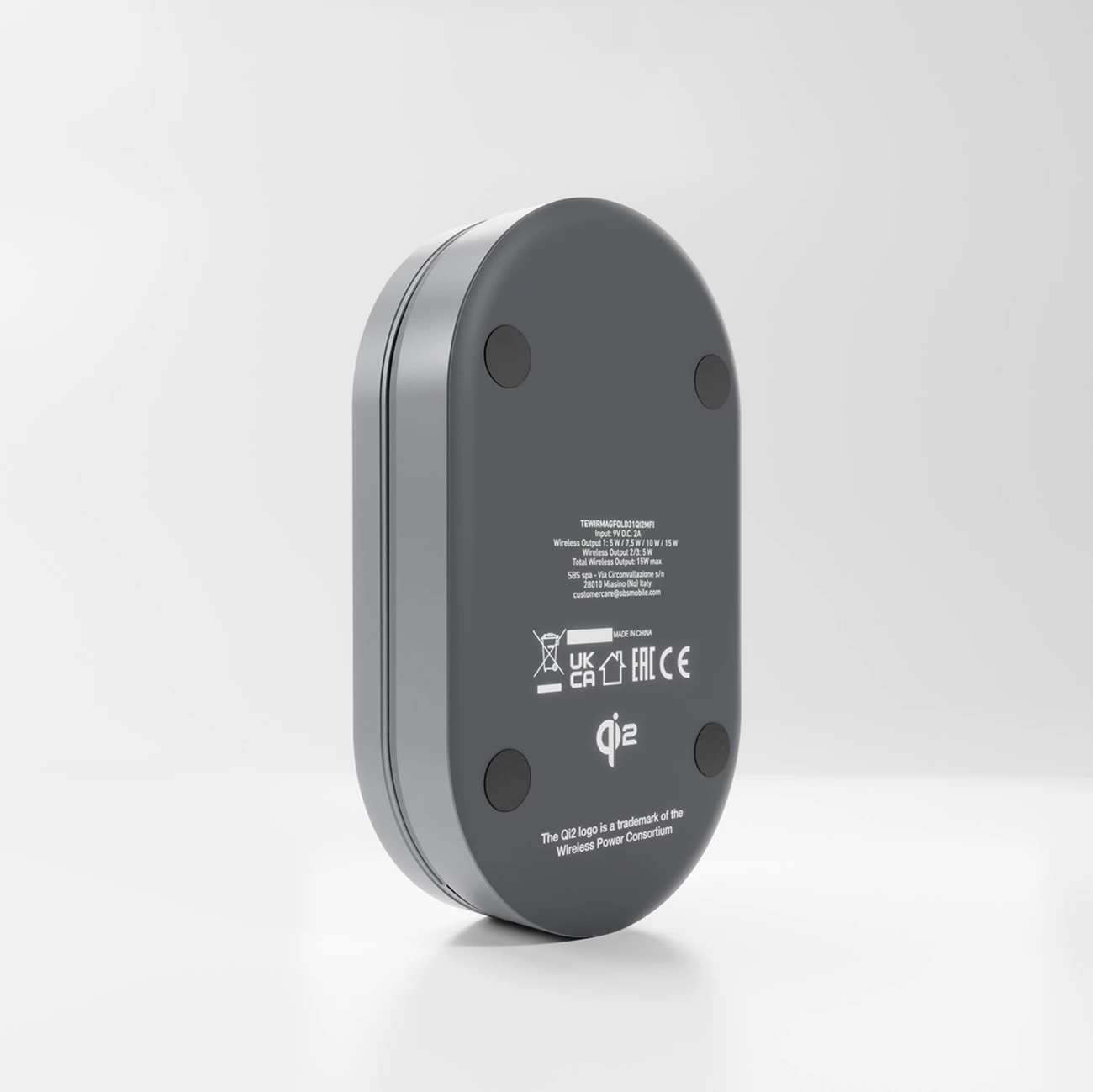 Karikues pa tel 3‑në‑1 palosës, SBS Power Dock 3 in 1, Qi2 & MFi, 15 W, USB‑C, i zi