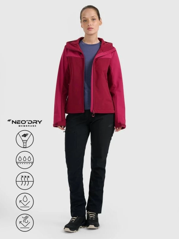 Jakne softshell për femra 4F, e kuqe [Madhësia: S]