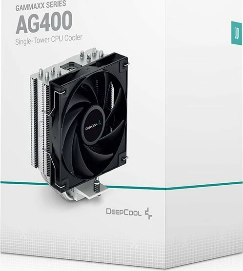 Ftohës CPU Deepcool AG400, 120 mm, 4 tuba nxehtësie, TDP 220 W, e zezë/argjend