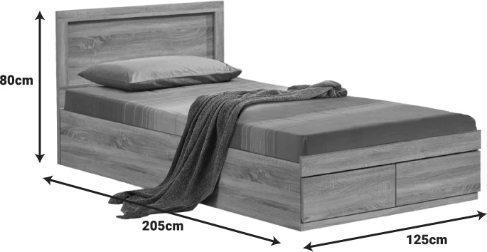 Set dhome gjumi Olympus Sonoma me krevat 120x200cm, 3 pjesë