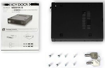 Sirtar hot-swap për HDD/SSD 2.5" Icy Dock MB991IK-B, SATA/SAS 6Gb/s, për bay 3.5", i zi