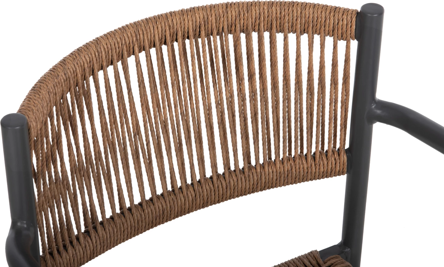 Karrige alumini STER FH5786.12, ngjyrë antracit, ratan sintetik, 55,5x53x78H cm