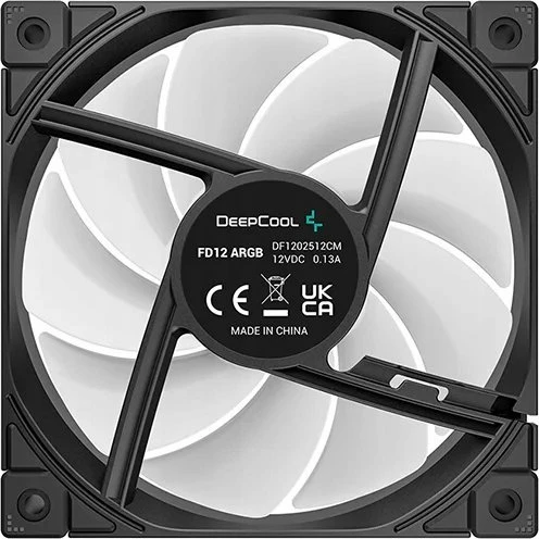 Ventilator kompjuteri Deepcool FD12 ARGB 120mm PWM, i zi, set 3 copë