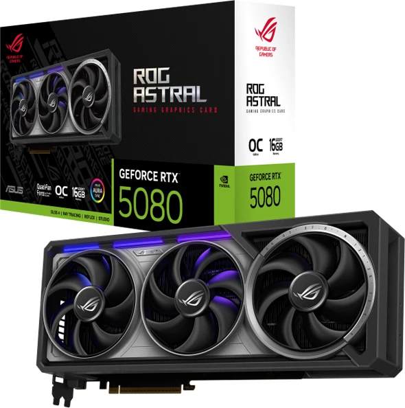 Kartelë grafike ASUS ROG Astral GeForce RTX 5080 OC Edition 16GB GDDR7 (ROG-ASTRAL-RTX5080-O16G-GAMING)