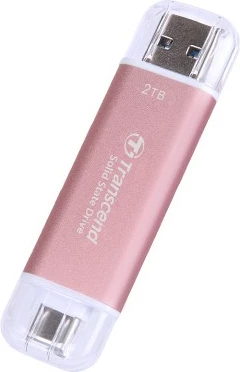 SSD i jashtëm Transcend ESD310P 2TB, USB 10Gbps, Type C/A, rozë