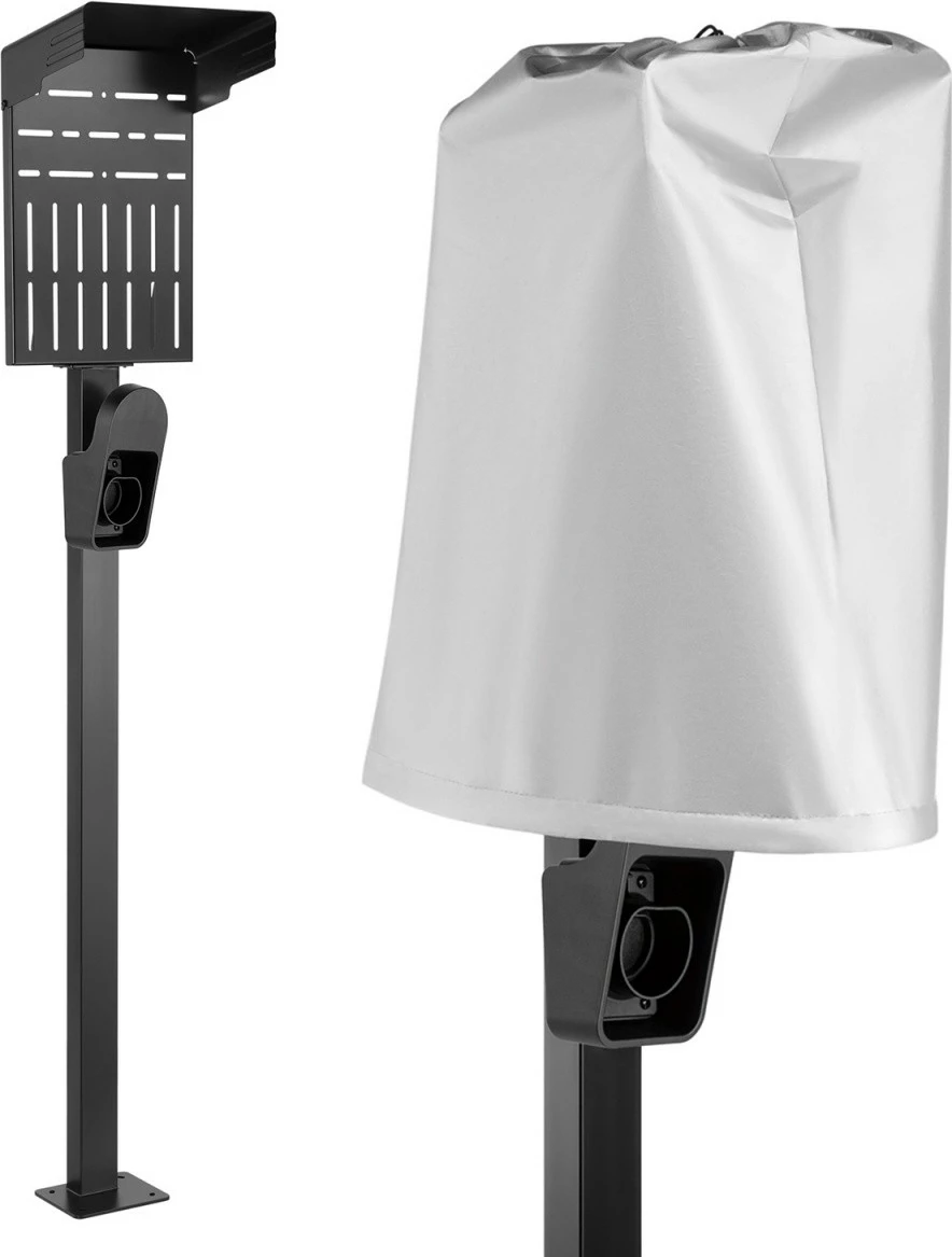 Qëndrim për karikues makine Maclean MCE456, për EV dhe PHEV, Çelik, i zi