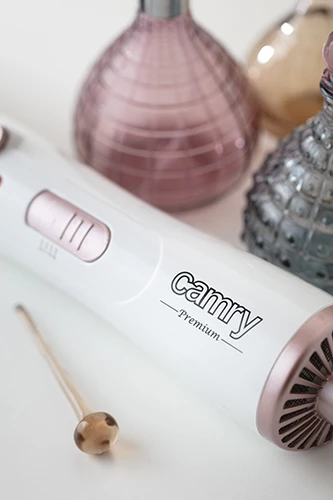 Furçë tharëse rrotulluese, Adler CR2021, 1200W, 38mm & 50mm, e bardhë me rozë të artë