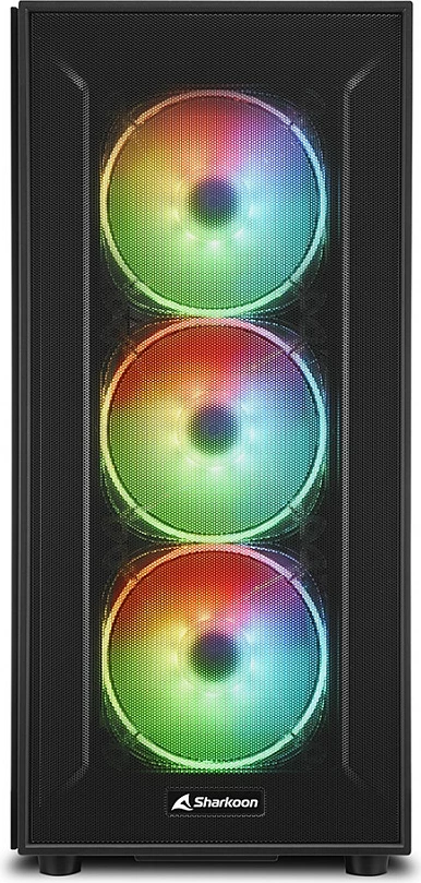 Kasë Sharkoon TG6M RGB ATX, 1x xham, e zezë