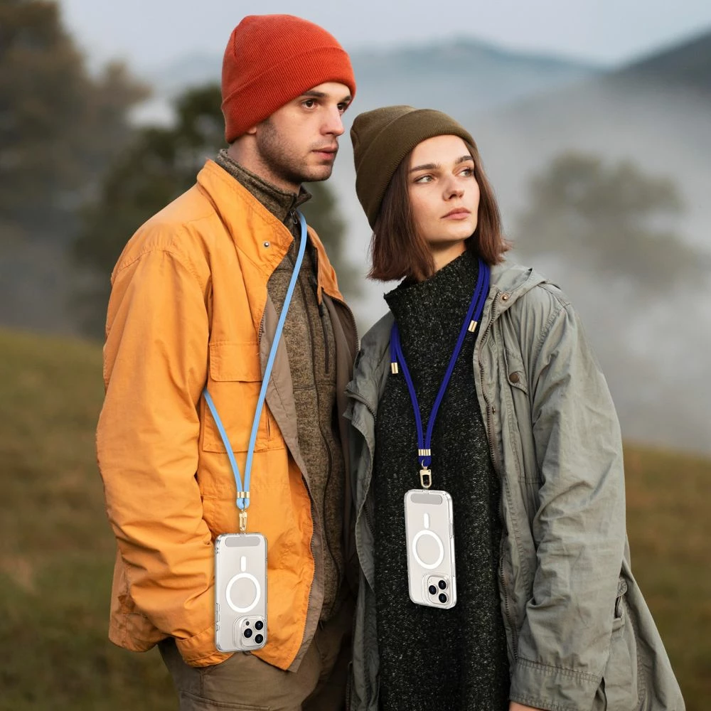 Rrip crossbody për celular Tech-Protect C7S, me adapter, Kaltër