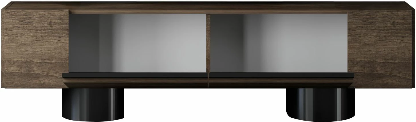 Komodë TV Skye Decor, bohem, ngjyrë arre dhe e zezë