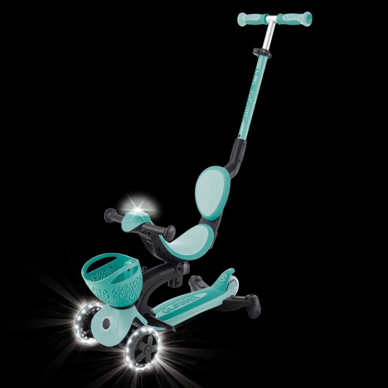 Trotinetë me ulëse për fëmijë Globber GO UP BABY 360 Lights, set