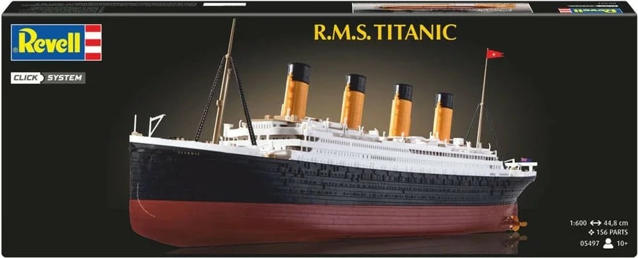 Model plastik anije, Revell RMS Titanic REV-05497, shkallë 1:600, 156 pjesë, gjatësi 44.8 cm, shumëngjyrë
