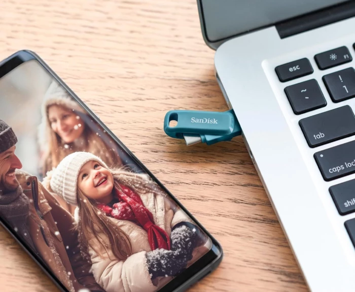 USB flash memorje SanDisk Ultra Dual Drive Go SDDDC3-064G-G46NBB 64GB USB-C/USB-A USB 3.2 Gen 1, kaltër