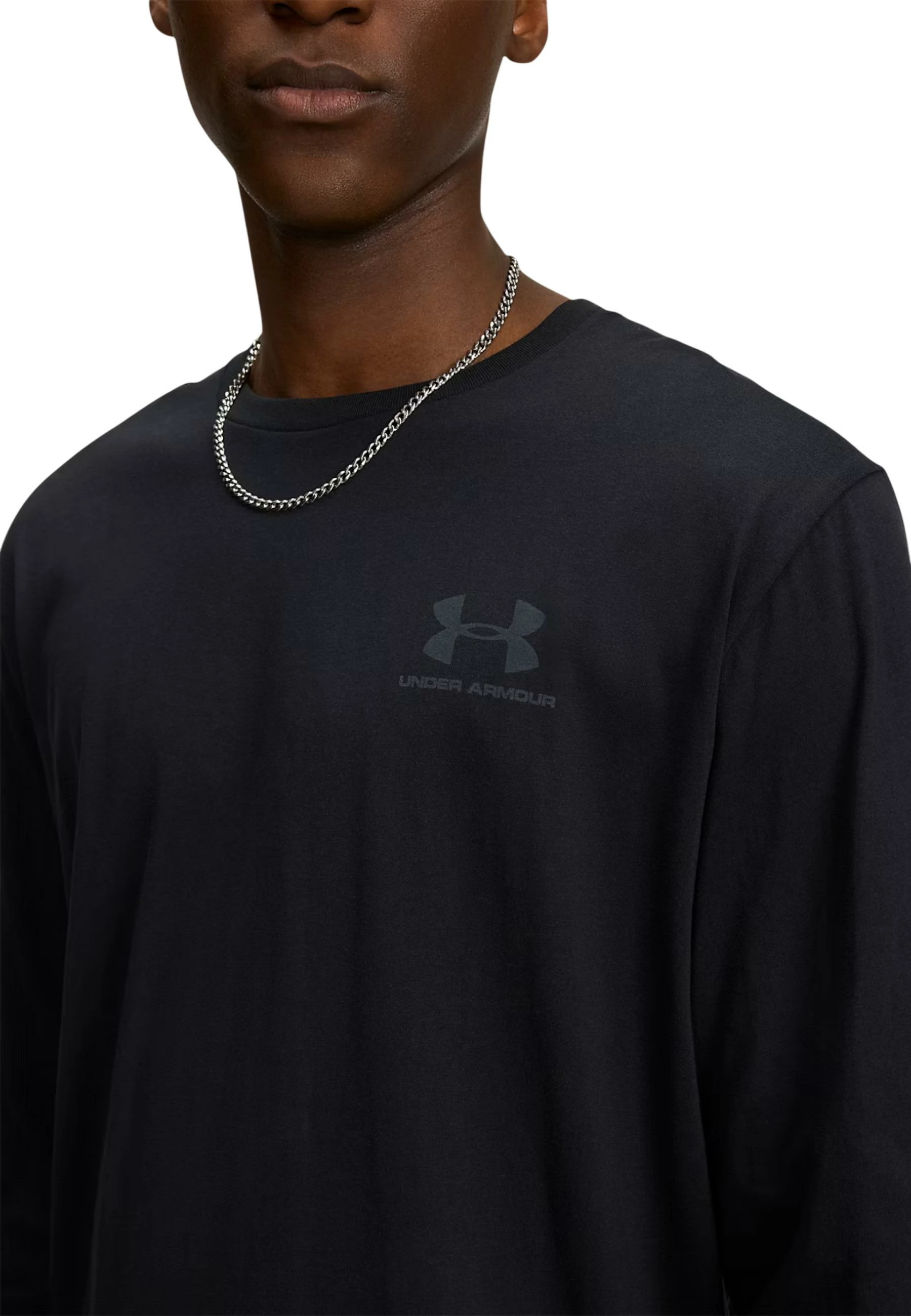 Maicë me mëngë të gjata Under Armour UA Sportstyle Left Chest LS 77-1329585 për meshkuj, e zezë [Madhësia: XL]
