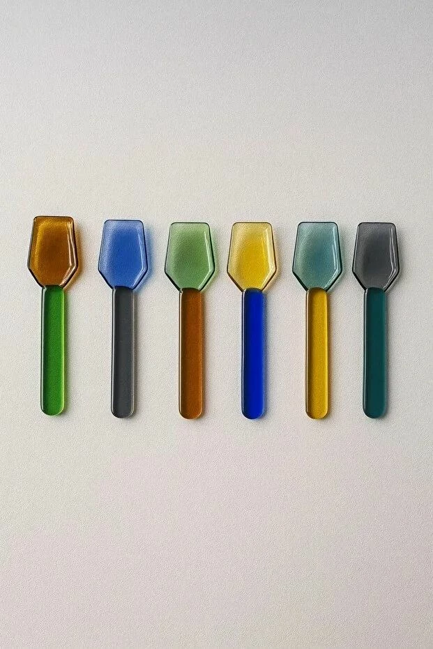 Set lugësh prej qelqi, 6 copë, Hermia Concept, PODI251425