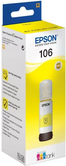 Bojë printeri, Epson, 106 (C13T00R440), 70 ml, e verdhë